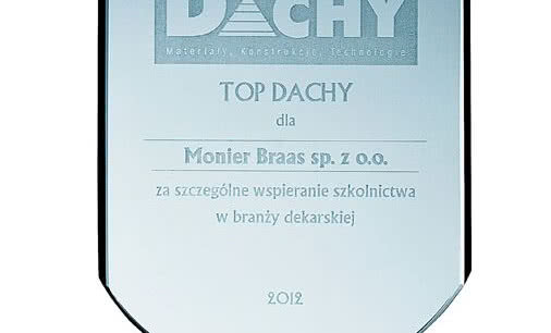 Marka Braas wyróżniona za wspieranie szkolnictwa w branży dekarskiej