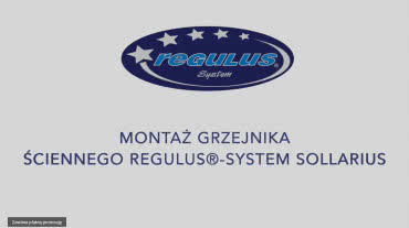 Montaż grzejnika ściennego REGULUS®-system SOLLARIUS