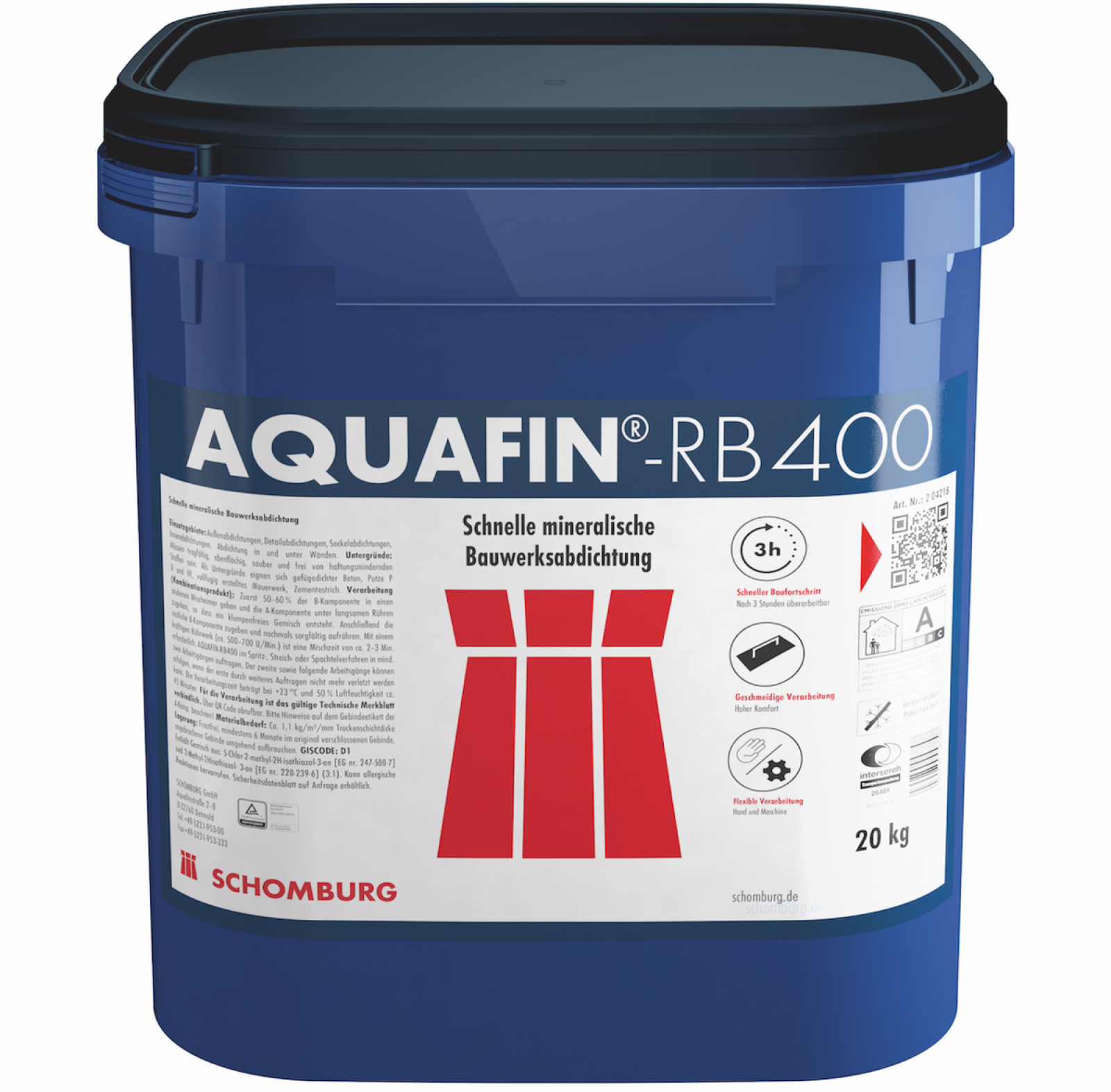 Szybkowiążąca hybrydowa zaprawa uszczelniająca AQUAFIN®-RB400. fot. SCHOMBURG Szybkowiążąca hybrydowa zaprawa uszczelniająca AQUAFIN®-RB400. fot. SCHOMBURG